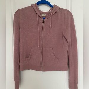 super soft cropped Me to We zip up jacket